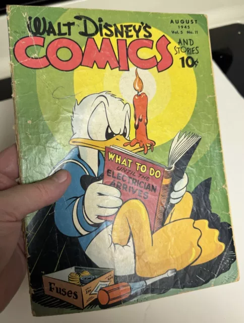 Walt Disney’s COMICS & STORIES #59 DELL FR/GD  (1.5) 1945 CARL BARKS Golden Age