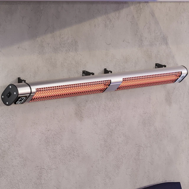 ROBERTO | Deckenheizstrahler | Edelstahl | 3000W | 3 Heizstufen | Heizstrahle... 3