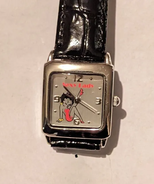 Betty Boop Sexy Lady Square Face Watch With Black Band