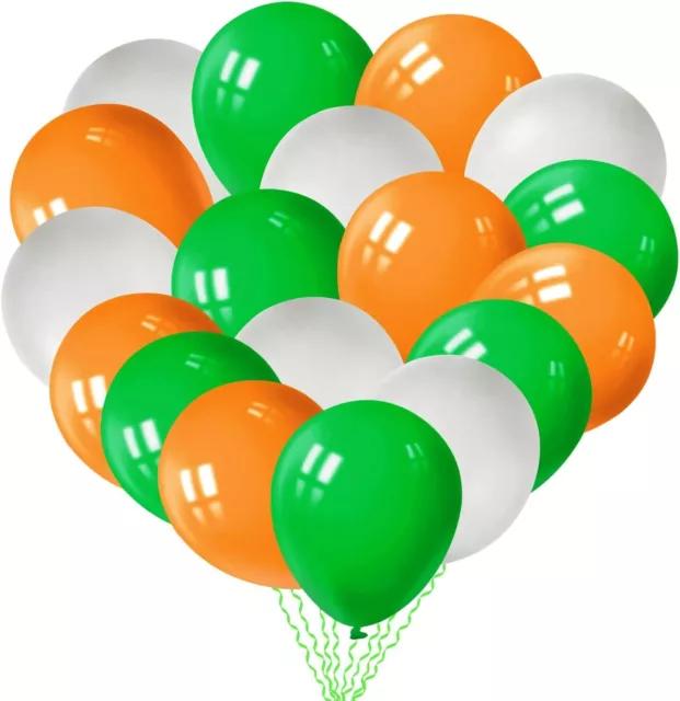 25X St. Patrick Day Balloons Irish Ireland Helium Latex Quality Tricolour Party