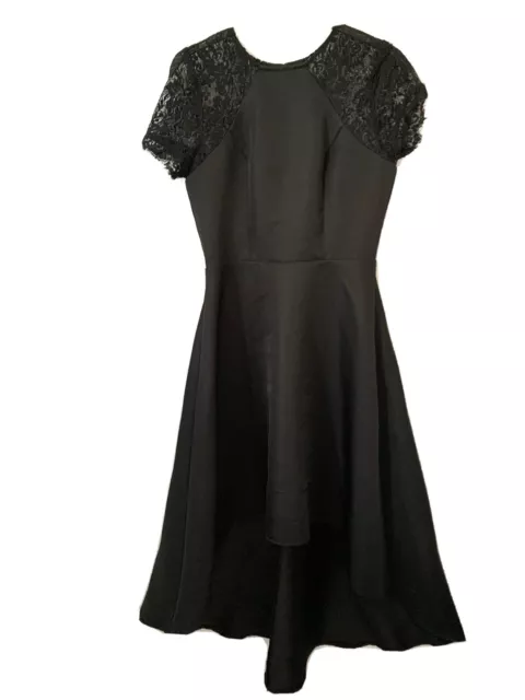 Chi chi london black lace mesh flare clearance dress