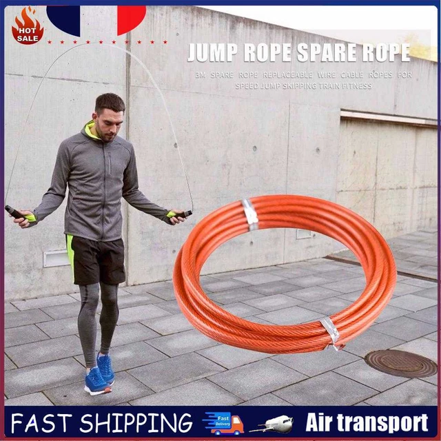 3m Spare Rope Speed Jump Skipping Workout Replaceable Steel Wire (Red) ~