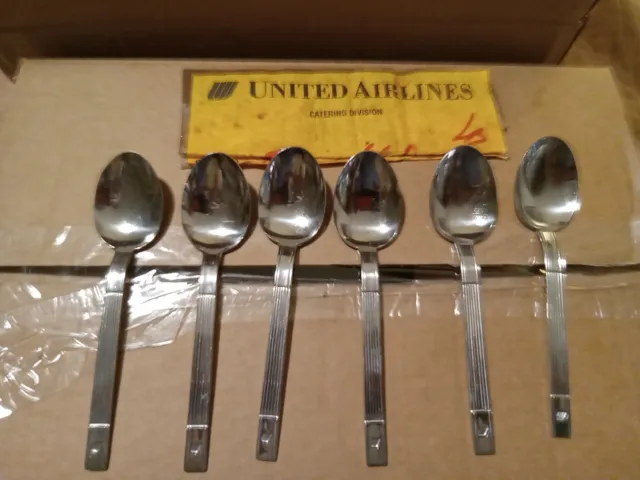United Airline Stainless STE Silverware Flatware   Spoons 160 count UNUSED