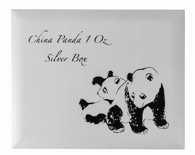China Panda Münzbox/Box/Kassette für 40x 1 Oz / 30 gr Silber Münzen/coins (Holz)