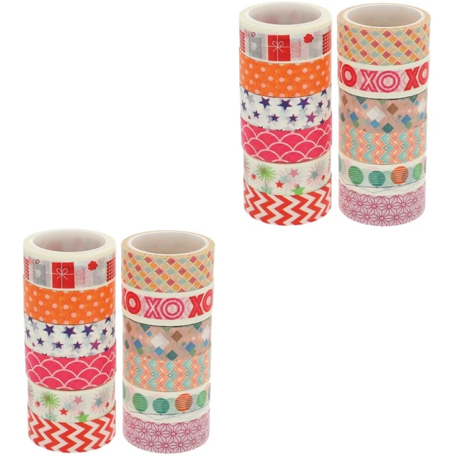 24 Rolls Wide Paper Tape Washi Tape Vintage Sticker Delicate