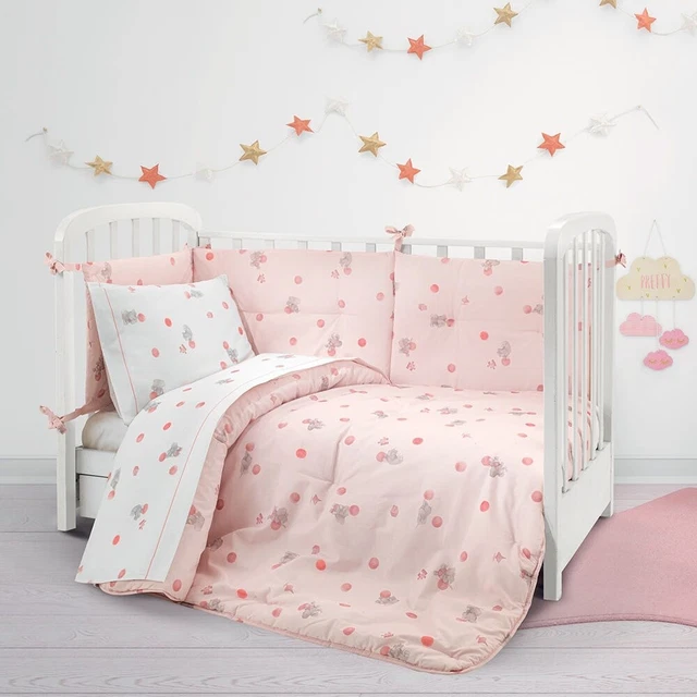 Set Lettino 3 Pezzi Macramè Rosa - Lenzuolo Sopra 115x165cm, Sotto 68x130cm + Federa 52x40cm - Foto 1
