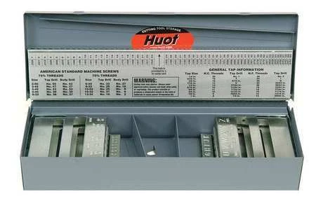 Huot 11550 Drill Bit Case,Stub Length,Steel