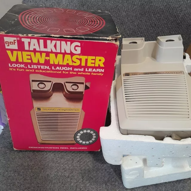 Collector 1969 GAF Talking View-Master Stereo Viewer W/ Original Box Very Clean!