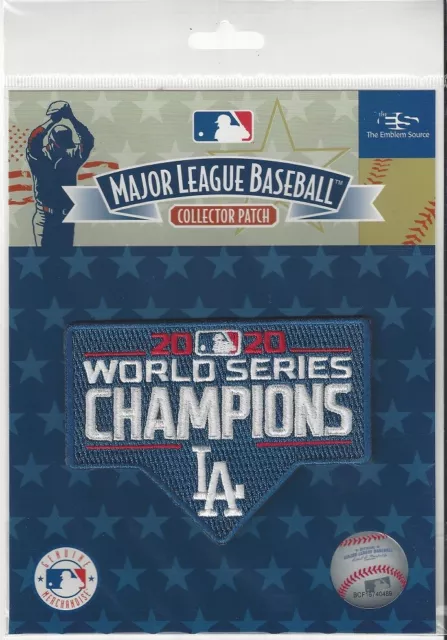 2020 Los Angeles Dodgers World Series Champions Jersey Patch in Pkg 4" x 2 3/4"