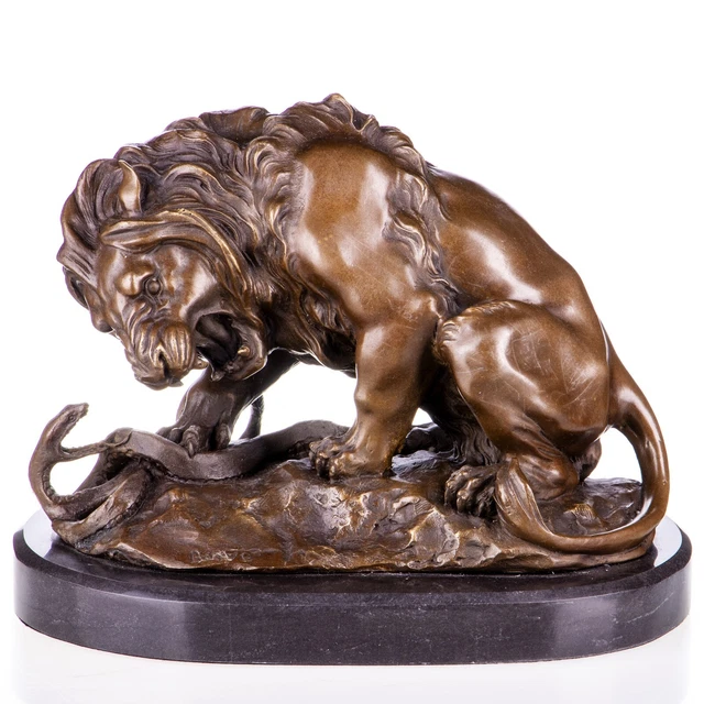 Sculpture Squelette Humain En Bronze Avec Crâne – Statue Décorative H.28 Cm