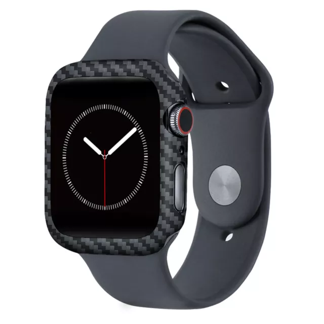 Echt Aramid Carbon Fiber Case Schutzhülle Bumper Bezel f Apple Watch Serie 8 7 6 2
