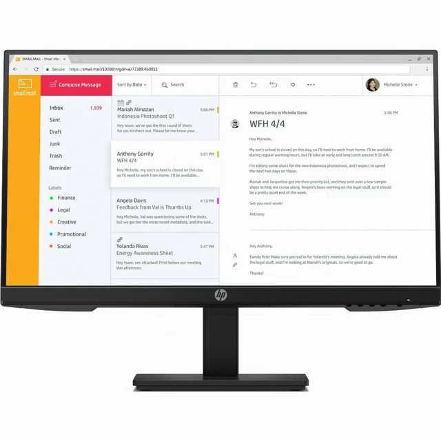 HP P24h G4 23.8 Zoll 60,5 cm 1920 x 1080 Pixel Full HD IPS 6.14