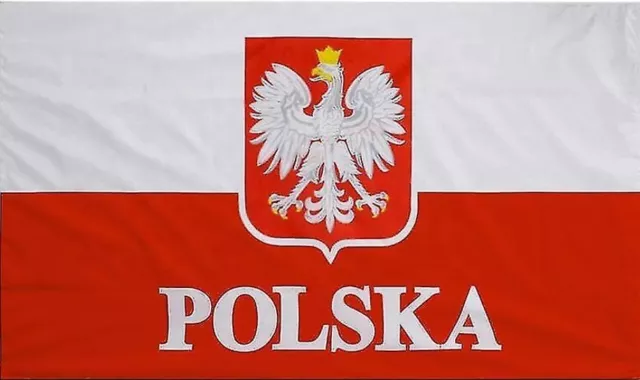 World Cup GIANT POLAND POLISH  POLSKIE  FLAG 5FT X 3FT 150CM X 90CM Polskie