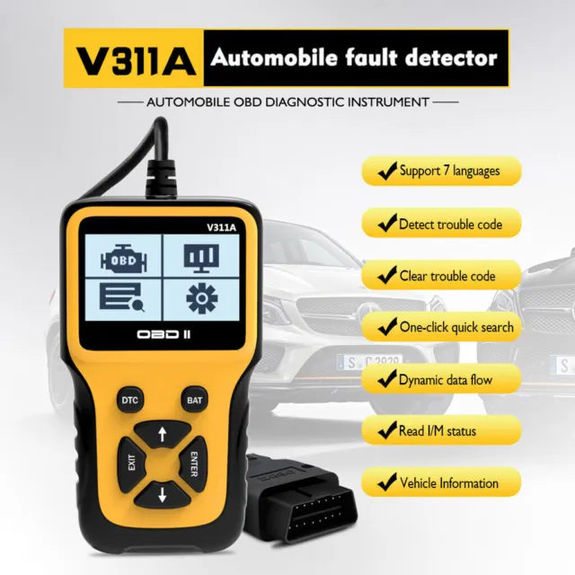 V311A OBD2 lettore codici scanner strumento diagnostico auto controllo luce motore automobilistico