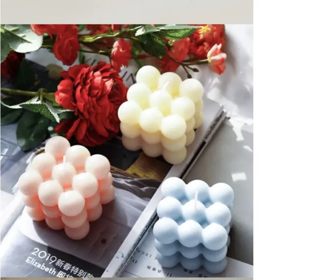 Bubble Cube Candle, Soy Wax Candle, Christmas Decor, Christmas