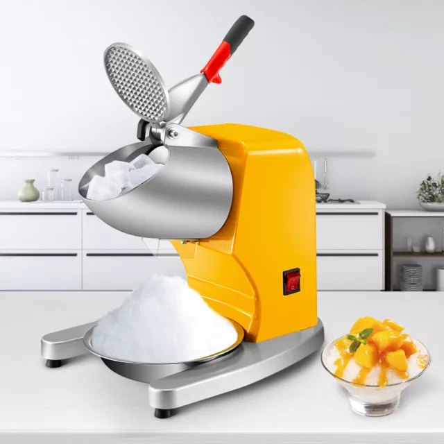 VEVOR Broyeur à Glace à Double Couteau Machine à Glace Pilée 95 kg/h Jaune 300 W