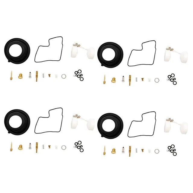 Kit De 4 Diaphragmes De Piston Pour Carburateur Vmax 1200 (1985-2007) - Compatible Venture Royale XVZ1200D - Caoutchouc NBR