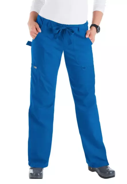 Koi Happiness Women's Scrub Pants CARIBBEAN BLUE Size Large Tall 701-T-038