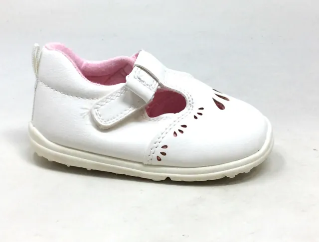 Carters Toddler Baby Girls Bella2-P Strap Crib Shoes White Size 5.5