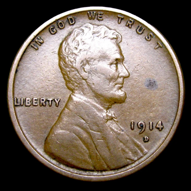 1914-D Lincoln Cent Wheat Penny --- Nice Condition Key Date Coin --- #SS805