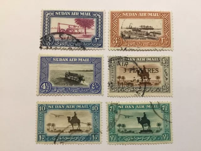 old stamps  SUDAN   x  6 air mail