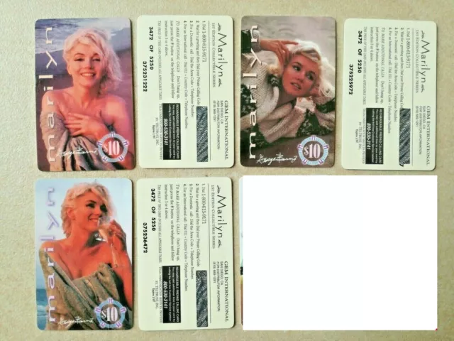 #212 TK Telefonkarten Phonecard calling card USA set of 3 Marilyn Monroe GEM int