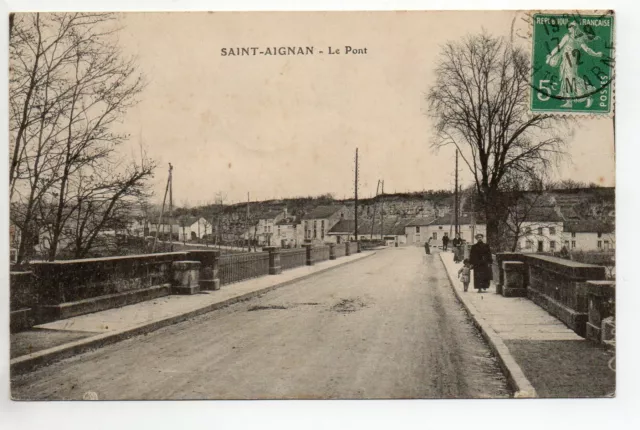 SAINT AIGNAN par Chaumont Haute Marne CPA 52 le pont