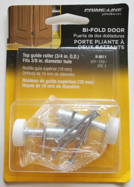 Bi-Fold Door Top Guide Roller ~  Prime-Line #N 6611 ~ 2 Rollers in Pkg