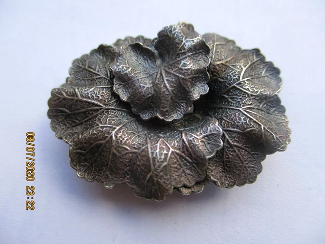 Broche Créateur Sans Marque Ancienne Broche Art Déco / Nouveau - En Plaqué Or 18k (750) - Motif Fleurs - Occasion Broche Art Nouveau Occasion