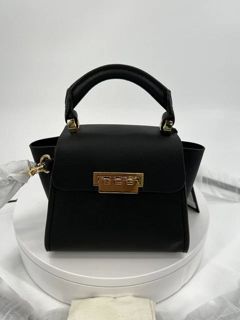 ZAC Zac Posen EARTHA Mini leather Crossbody  Handbag black convertible purse