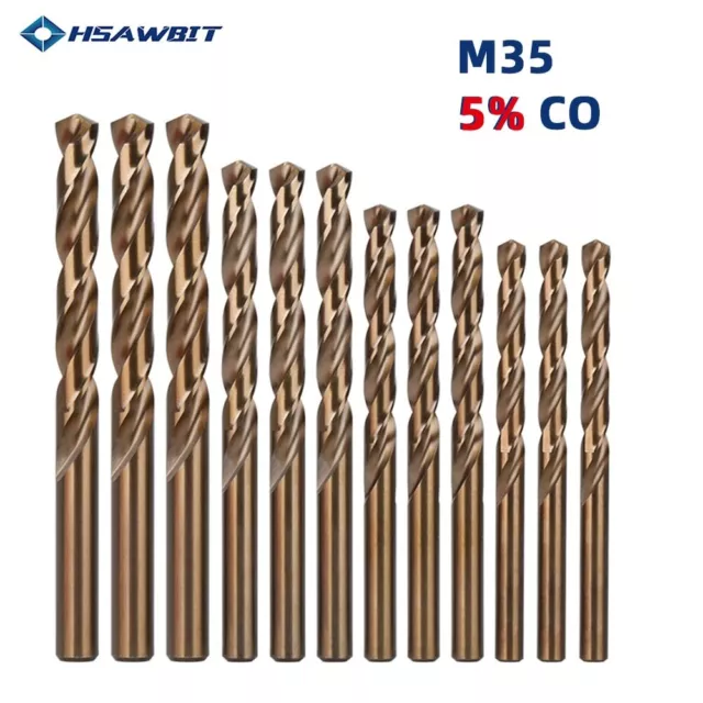 1-13mm Cobalt Drill Bit Set HSS M35 Jobber Length Metal Drill Bit