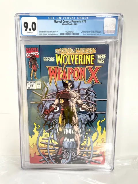 Marvel Comics Presents #72 BWS 1st Weapon X WOLVERINE VF/NM 9.0 CGC 1991
