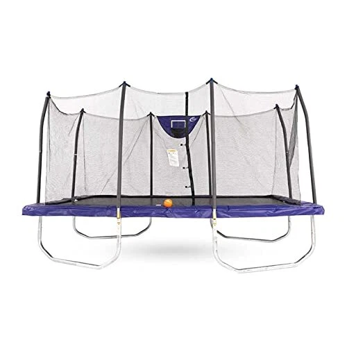 - Rectangle Jump-N-Dunk Trampoline with Enclosure