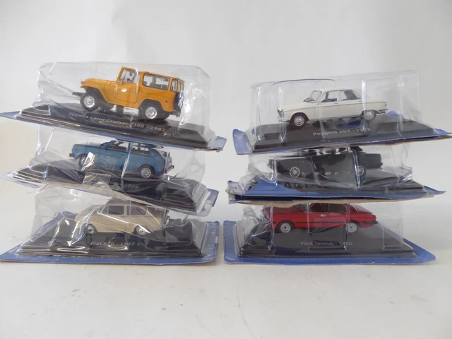Lot de 6 voitures miniatures 1/43 - Véhicule collection Diecast D28