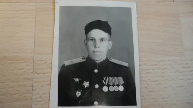Foto Portrait Russische Offizier 100% Original UDSSR  Nr-7