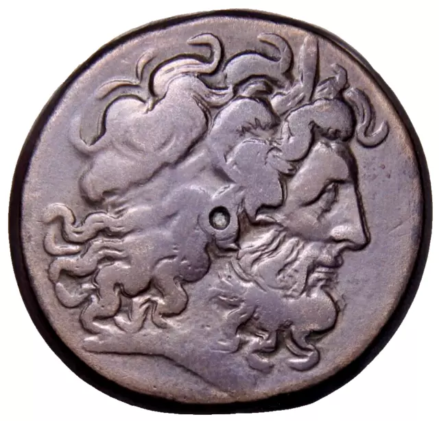 Ptolemaic Kingdom of Egypt, Ptolemy IV Philopator Æ Triobol AI Greek Coin COA
