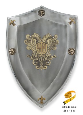 con emblemas de Castilla y León 63x46 cms Réplica escudo de campaña de El Cid 