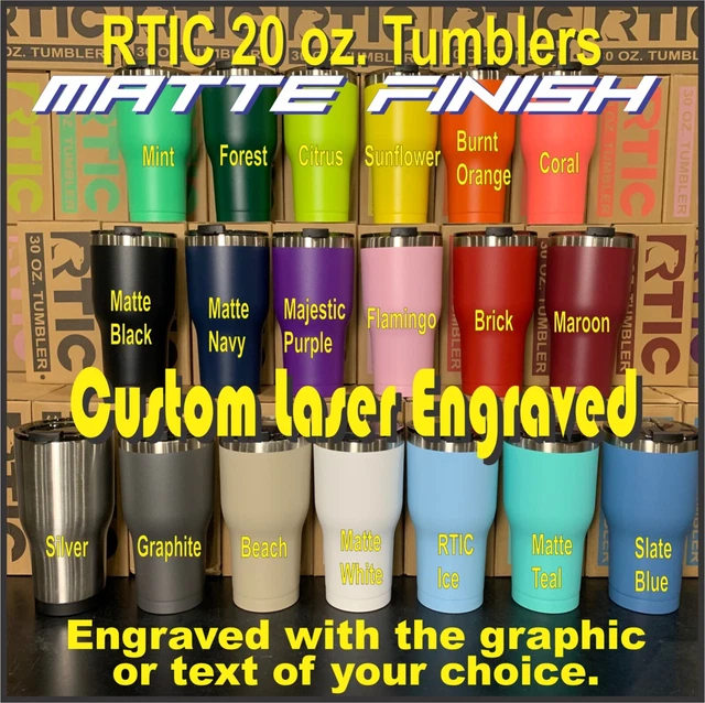 NEW RTIC 20 oz Tumbler Hot Cold Double Wall Vacuum Insulated 20oz Matte Colors