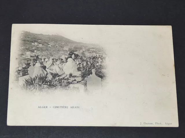 Cpa Carte Postale 1900 Algerie Colonie France Alger Cimetiere Arabe Geiser