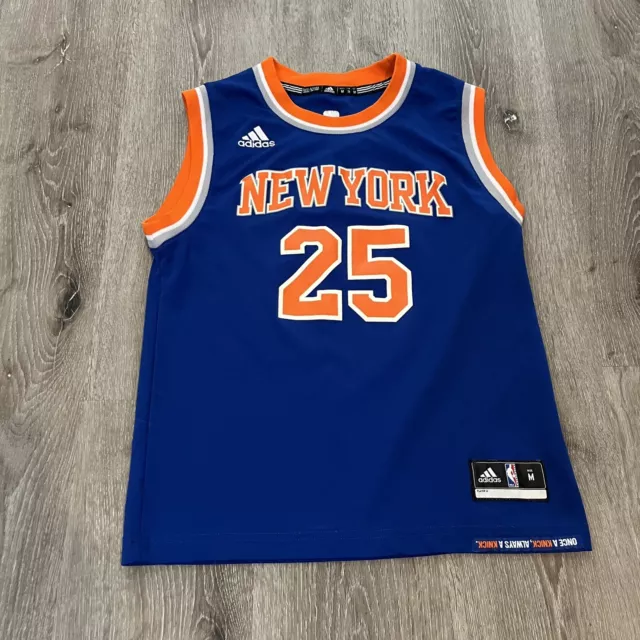 Derrick Rose New York Knicks #25 Black Alternate Screenprinted NBA Jersey  Small