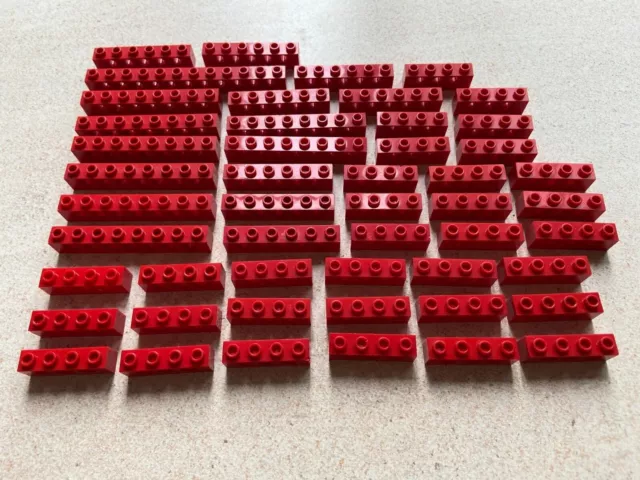 Lego: Lot de 50 Briques techniques Rouges classiques et de toute dimension.
