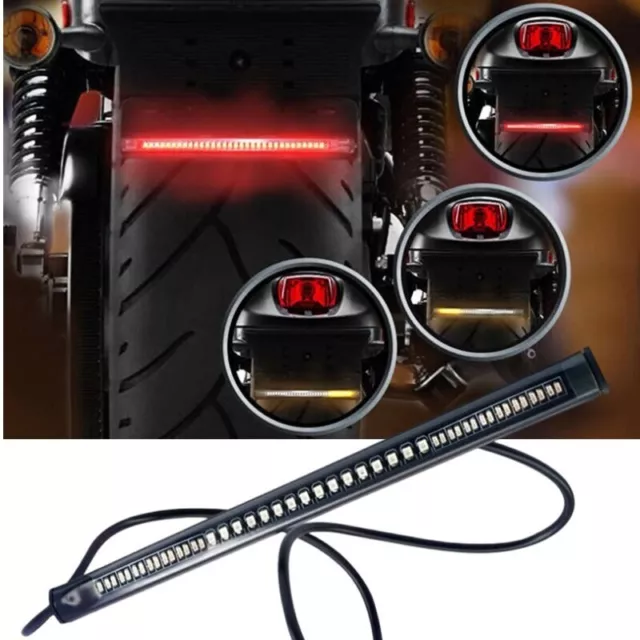 Moto LED Feu Stop Arrière & Clignotant Bande feu stop et clignotant universelle