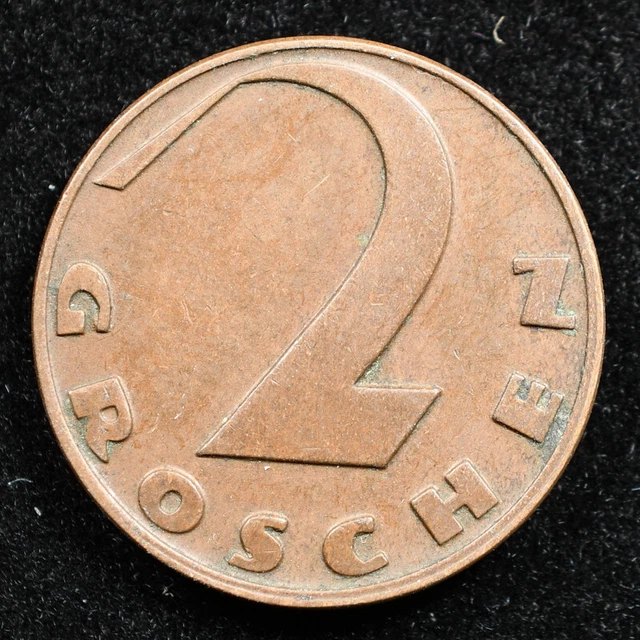 Austria 2 Groschen 1935, Coin, Km# 2837, Thick Cross, Inv#D200