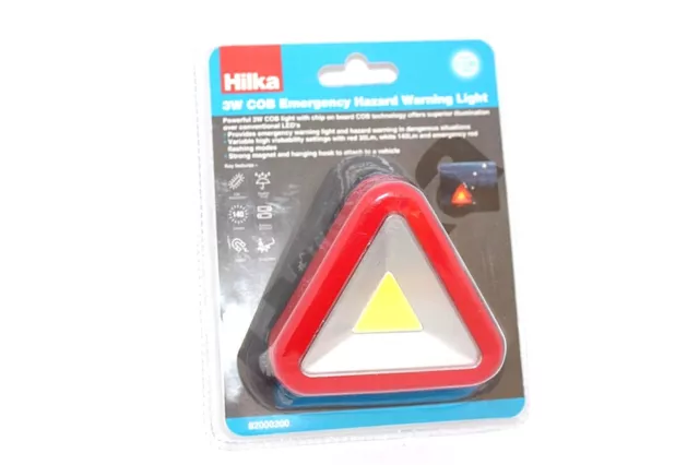 Hilka 3W COB Notfall Gefahr Warnleuchte 140 Lumen rotes Dreieck 82000200