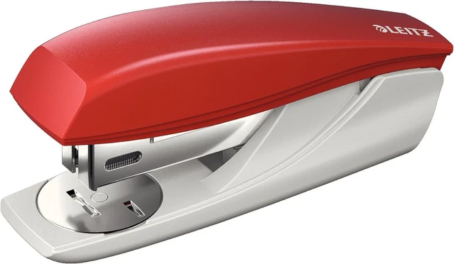 Leitz Stapler, 25 sheet capacity, Red, Ergonomic metal body, Includes staples,