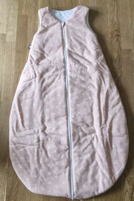 Julius Zöllner Jersey Schlafsack Rosa mit  weißen Pünktchen gr.86