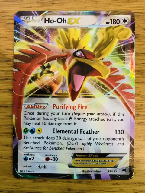 Ho-Oh EX 92/122 ULTRA RARE Pokemon XY Breakpoint NM Holo 2016