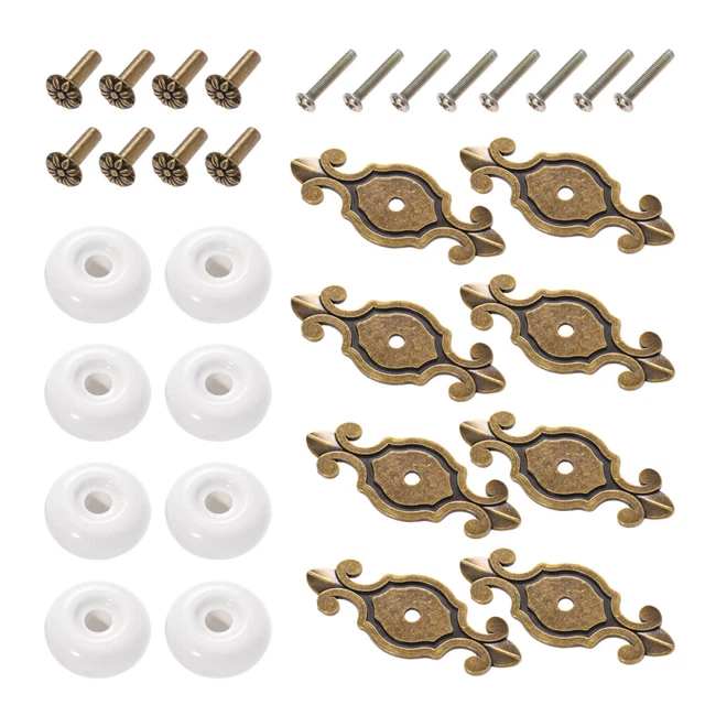 6 Maniglie Per Casa Delle Bambole In Scala 1:12 - Pomelli Rotondi In Metallo Dorato Ottone, Accessori Per Miniature E Diorami - 3