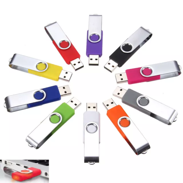 Lot USB Stick Flash Thumb Pen Drive High Speed Storage Memory PC/Mac/Car/Laptop