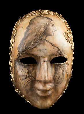 Mask from Venice Volto Face Woman Adele Paper Mache Creation Handmade 22589